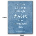 thumbnail image 5 of I Can Do All Things Through Christ Poster Scripture Sign Canvas Wall Art Bible Quote Canvas Wall Art Bible Verse Quote Canvas Print Wall Art Painting Ready to Hang Home Decoration Gift for Boy, 5 of 5