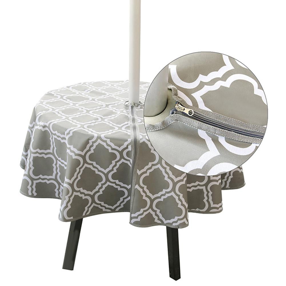Waterproof Tablecloth with Zipper Umbrella Hole 600D Oxford Cloth Spill