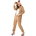 thumbnail image 5 of Men Women Reindeer Pajama Onesie Christmas Plush Hooded Cosplay Sleepwear, 5 of 7