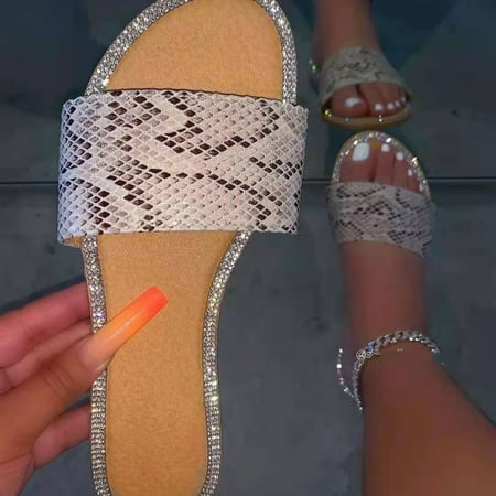

Summer Women Ladies Fashion Casual Flat Leopard Slip On Shoes Slippers Note Please Buy One Or Two Sizes Larger