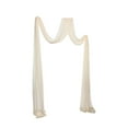 thumbnail image 3 of ZLight Wedding Arch Chiffon Drape Drapery for Ceremony Reception Holiday Engagement Beige White 600x76cm, 3 of 4