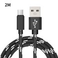 thumbnail image 2 of Methold Cable de carga Micro USB 3A (máx.) 1/2M tipo C Cable de datos de carga rápida Cable de carga tejido de nailon para Cable Teléfono y Comunicación Negro 2 metros, 2 of 6