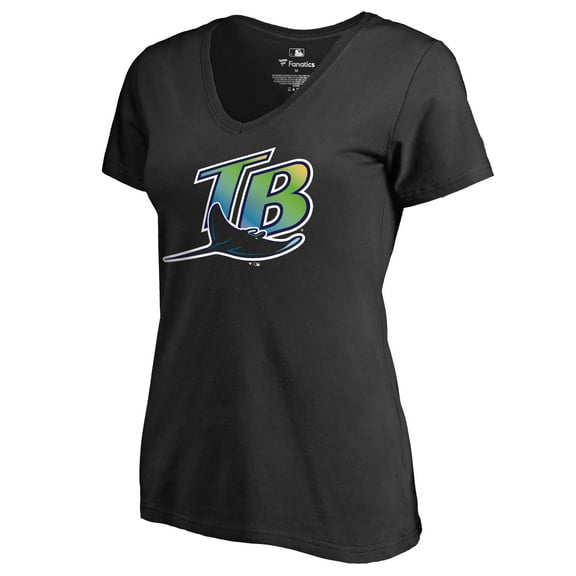Women's Black Tampa Bay Rays Cooperstown Collection Forbes T-Shirt