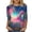 Multicolor Plus Size Blouse for Women_a, variant on CYMMPU 3/4 Sleeve Blouses for Women Dressy Casual Loose Fit Fall Fashion Shirts Fading Starry Sky Printed Round Neck Tunic Tops Spring Tops Lightweight Basic T-Shirts Multicolor L