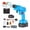 B Bleu, variante sur Nettoyeur à Pression Portable Sans Fil 21 V, Nettoyeur Électrique pour Voiture, Jardin, Patio, Buse Réglable, Boyau d'Auto-amorçage, Outil de Nettoyage Léger pour l'Extérieur.