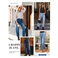 thumbnail image 5 of DOKOTOO Women's Barrel Jeans Baggy High Waisted Vintage Y2K Boyfriend Jeans Loose Ankle Denim Stretch Pants with Big Pockets, 5 of 8