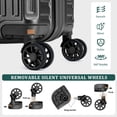 thumbnail image 3 of Joyway 7 Piece Luggage Set PC Hardside Lightweight Suitcase with TSA Lock Spinner Wheels (18/20/24/28), 3 of 12