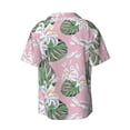 thumbnail image 2 of Wukai Lilies Flowers Men's Casual Short-Sleeve Button Down Shirt - Lightweight Summer Dress Shirt for Daily Wear-3X-Large, 2 of 7