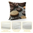 thumbnail image 4 of Cookies Food Chocolate Chip Biscuits Print Throw Pillow Cases Pack  Decorative Cushion Covers for Couch Bed Sofa Farmhouse, 4 of 5