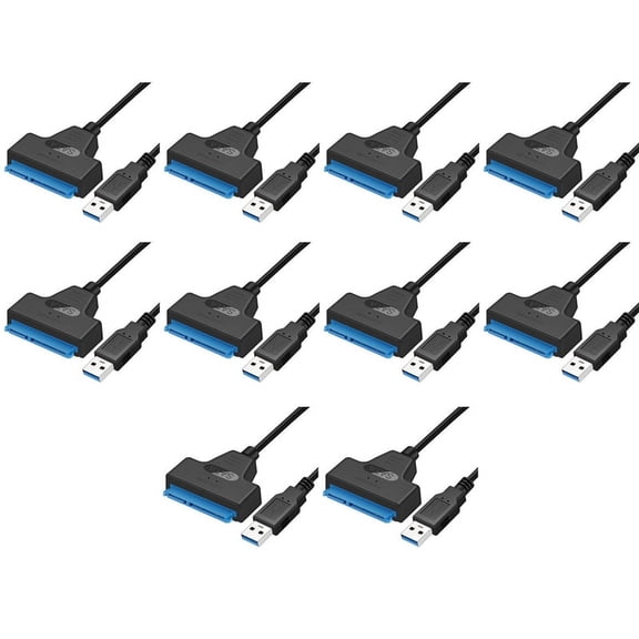 10X USB Sata Cable Sata 3 to USB 3.0 Adapter USB Sata Adapter Cable Support 2.5 Inches Ssd Hdd Hard Drive