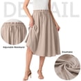 thumbnail image 3 of TEMOFON Skirts for Women Adjustable Waist A-Line Skirt Ice Silk Feel Skirt for Women Comfortable and Versatile Skirt, 3 of 4