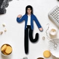 thumbnail image 4 of New Poseable Michael Plush Doll – 11" Soft Stuffed Figure with Wireframe, Bendable Pop Star Doll for Desk Display, Collectible Music Gift for Fan,1Pcs, 4 of 5