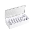 thumbnail image 4 of Organizador de pestañas de gran capacidad, transparente, portátil, multifuncional, práctico y de almacenamiento. blanco, 4 of 8
