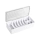 thumbnail image 4 of Organizador de extensiones de pestañas, caja de almacenamiento profesional de acrílico transparente de gran capacidad, contenedor de suministros para blanco, 4 of 8
