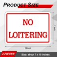 thumbnail image 2 of GHSDFBB 4 Pack No Loitering Sign Aluminum Reflective Sign 7x10 Inch No Loitering Signs for Business Weatherproof No Loitering Road Signs Metal Warning Signs for Walls, Fences, Poles, 2 of 6