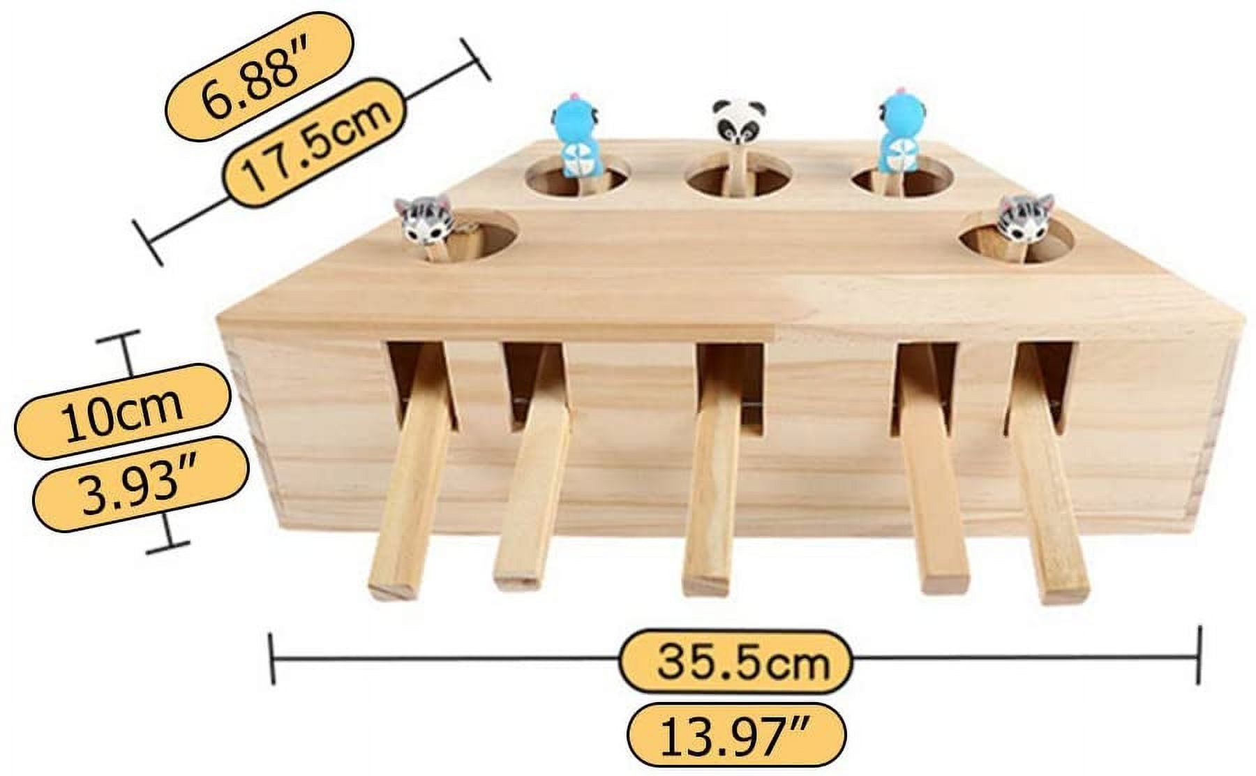 Interactive Cat Toy with Automatic Pop-Up Mole Design for Scratching & Play – Self-Entertainment Kitten Activity Board for Indoor Use, 12×8×4 Inches