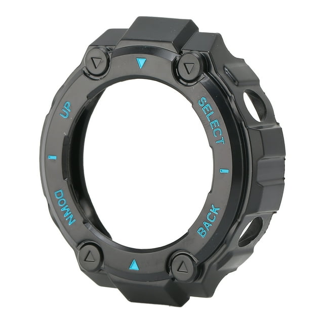 Watch Plastic Protector Cover, Sturdy Lightweight Universal Excellent Watch Protective Shell Frame Durable For T-REX PRO Black Shell White Word,Black Shell Blue Word,Black