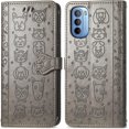 thumbnail image 2 of Wallet Case for Motorola Moto G31,Cat Dog Cartoon Cute Style with ID Card Holder PU Leather Flip Phone Cover for Motorola Moto G41 MG Grey, 2 of 13