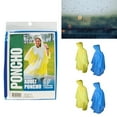 thumbnail image 2 of 4 Rain Coat Travel Emergency Hoodie Survival Reusable Poncho Hiking Gear Camping, 2 of 2