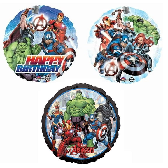 Avengers 18" Birthday Party Mylar Balloons 3 Piece Set