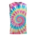 thumbnail image 2 of TIREOW Children Boys and Girls Neon Tie Dye Tank Tops Cute Animal Print Funny Crew Neck Sleeveless Undershirt, 2 of 8
