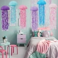 thumbnail image 6 of Mermaid Birthday Decorations, Jellyfish Paper Lanterns Pink Purple Blue White Hanging Lantern for Mermaid Birthday Party Baby Shower Under The Sea Ocean Decorations Pack of 8, 6 of 14