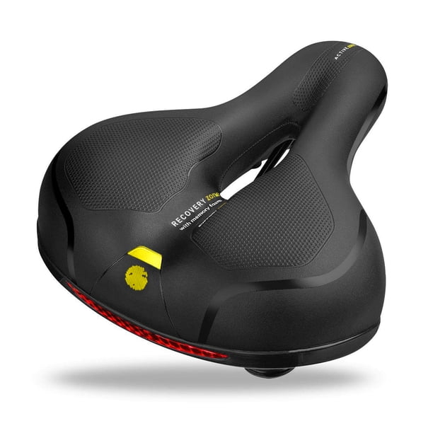 Sillín de bicicleta Irfora Asiento de bicicleta MTB impermeable, asiento de bicicleta transpirable y hueco, cojín de asiento de ciclismo de espuma viscoelástica suave con absorción de impactos dual Irfora Sillín de bicicleta