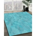 thumbnail image 3 of Ahgly Tapis Rectangulaire Lavable en Machine Intérieur Transitionnel Turquoise Foncé Vert, 3 Pieds x 5 Pieds, 3 of 7