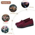 thumbnail image 4 of Women's Knitted Flat Shoes Breathable Mesh Loafers Anti Slip Driving Shoes Lightweight Comfortable Walking Shoes Red 5.5 UK, 4 of 7