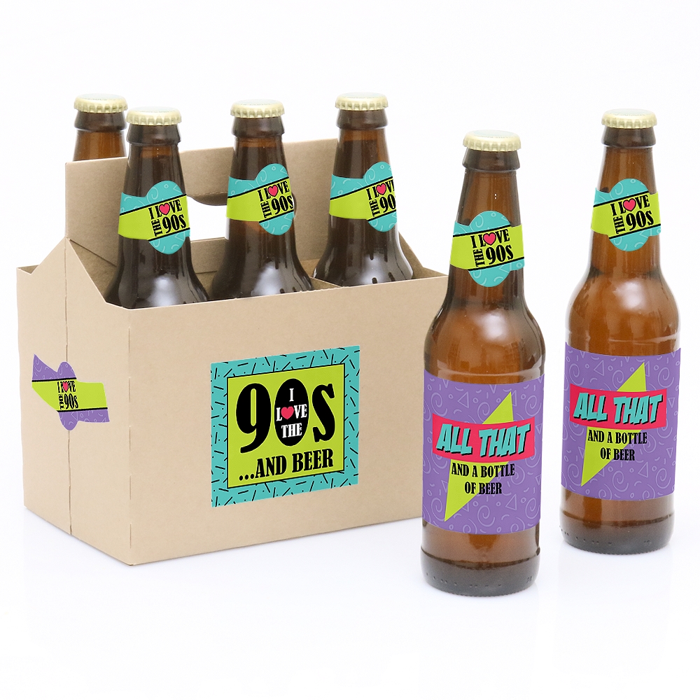 90 S Throwback 1990s Party Decorations For Women And Men 6 Beer Bottle Label Stickers And 1 Carrier Walmart Com Walmart Com 90 S Throwback 1990s Party Decorations For Women And Men 6 Beer Bottle Label Stickers And 1 Carrier Walmart Com Walmart Com