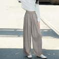thumbnail image 4 of Bixock Fall/Winter Toddler Girls Pants,Girls Casual Pants,Kids Pants Bottoms Elastic Waist Side Pockets Sun Protection Outdoor Pants for Kids 3-15Years, 4 of 5