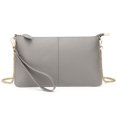 thumbnail image 6 of UTO Small Crossbody Clutch Purse for Women Genuine Leather Ladies Wristlet Wallet Handbag for Daily Traval(Grey), 6 of 6