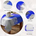 thumbnail image 5 of Navy Blue Grey Oil Painting Table Cloth Waterproof Tablecloths, Abstract Modern Geometric Tablecloth Dining Table Cover for Kitchen Party Tabletop Outdoor, Rectangle Tablecloth 60x102 Inch, 5 of 9