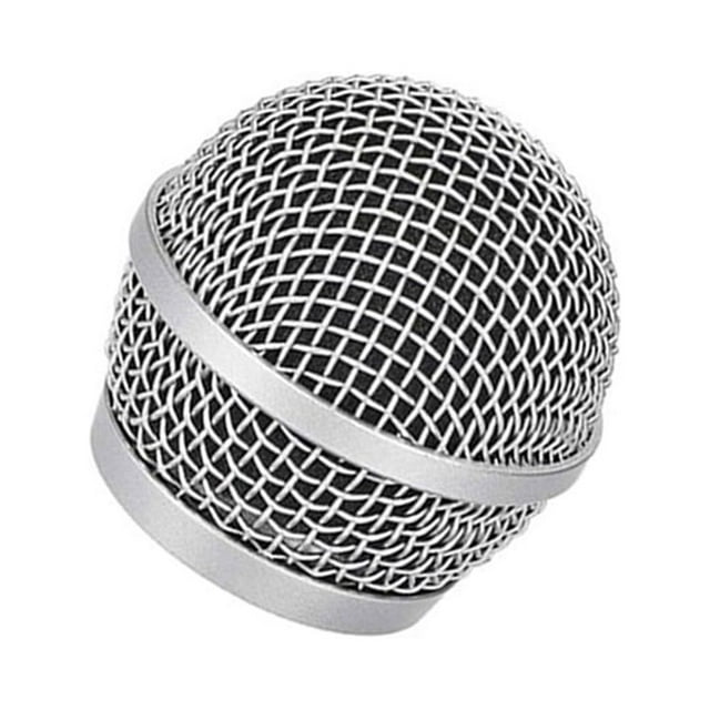Grille de Microphone de Remplacement Portable Professionnelle Détachable Filaire Sans Fil avec Éponge Intégrée pour Fête Concert Type 1