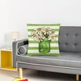 thumbnail image 4 of Home Indoor Outdoor Holiday Decorations St Patricks Day Decor-Throw Pillow Covers,Linen Pillow Case with Green Hat Irish for Large Couch Sofa Pillow Covers, 4 of 6