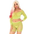 thumbnail image 4 of Leg Avenue Women's 2 PC Rhinestone Fishnet Top and Shorts, 4 of 5