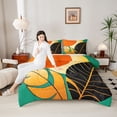 thumbnail image 4 of Homewish Female Men Retro Tree Leaves Full Size Comforter Sets 3-Piece,Abstract Botanical Plants Bedding Comforter Set,Vintage Aesthetic Lightweight Bedding Sets,Ultra Soft Home Decor,Reversible, 4 of 8