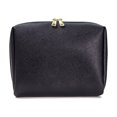thumbnail image 1 of Bolsa de maquillaje de cuero grande, bolsa con cremallera, organizador cosmético de viaje para mujer, 1 of 5