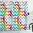 thumbnail image 1 of Ambesonne Digital Shower Curtain, Rounds on Fractal Backdrop, 69"Wx75"L, Multicolor, 1 of 3
