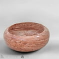 thumbnail image 2 of Red Travertine Vessel Sink – 16.14 Inch Round Hand-Polished Natural Stone Bathroom Sink, Durable Travertine Vanity Basin for Modern and Rustic Bathroom Design, 2 of 3