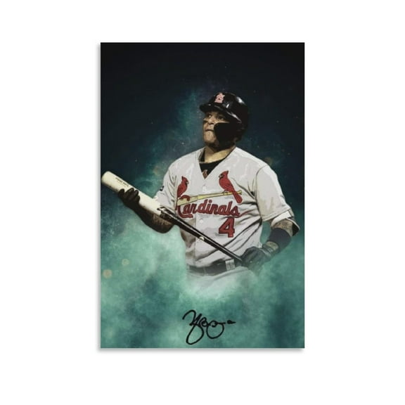 Yadier Molina Canvas Poster Poster Decorative Painting Canvas Wall Art Living Room Posters Bedroom Painting 12x18inch(30x45cm)
