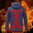 thumbnail image 5 of Vedolay Parka Jacket Men Fashion Plus Size Cold Weather Outwear Thicken Jackets Blue,3XL, 5 of 5