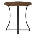 thumbnail image 3 of Metro 36"  Oak Veneer Top Dining Table with Black Metal Base, 3 of 5