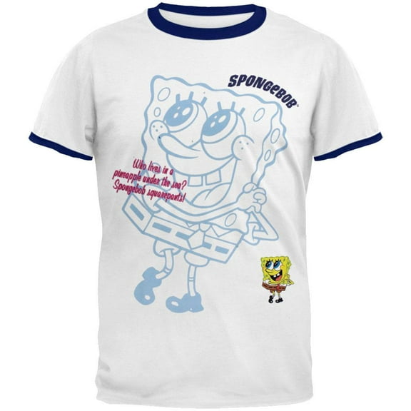 Spongebob - Blue Ringer Juvy T-Shirt - Juvy 10/12