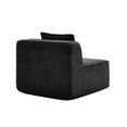 thumbnail image 3 of Newest Boneless Armless Sofa, Black Corduroy Cloud Couch with Pillow, No Assembly Needed, Plush, 3 of 8