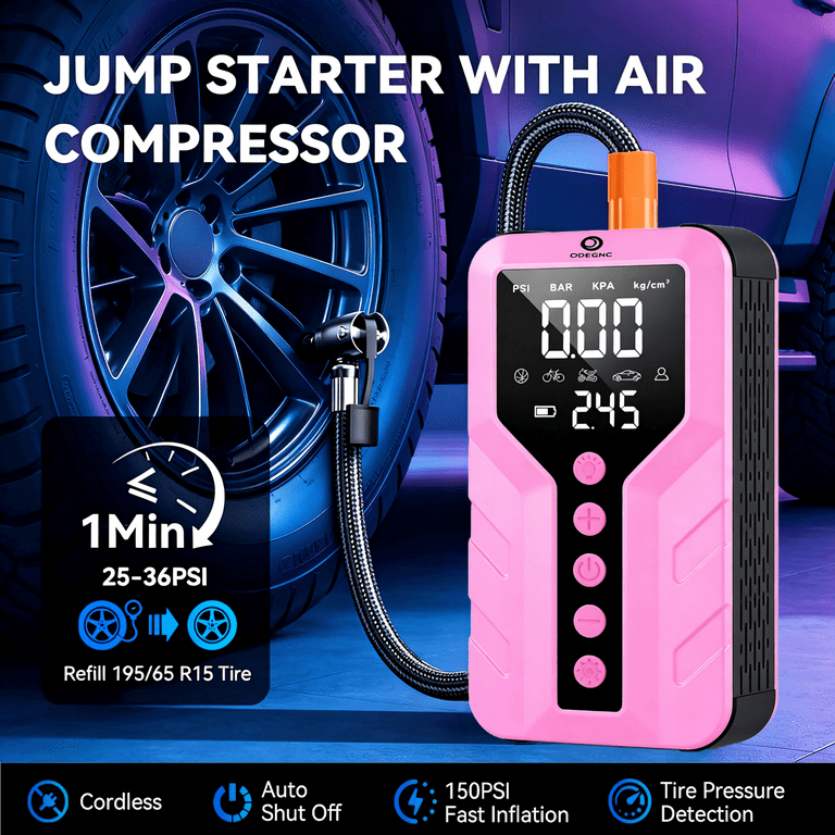 ODEGNC 6000A Jump Starter with 150PSI Air Compressor photo 8
