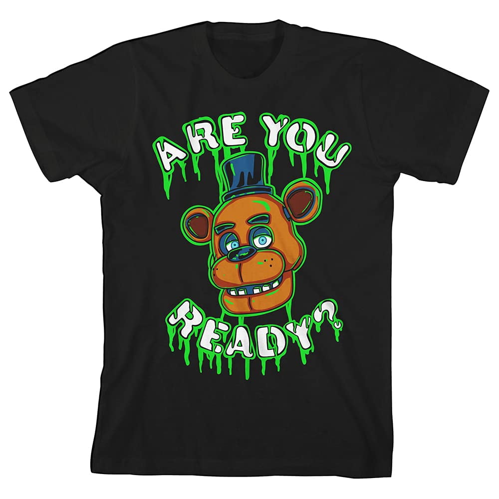 Are You Ready Five Nights at Freddy's  Youth Boys Black Graphic Tee-S