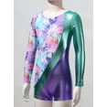 MSemis Kid Girls Long Sleeve Gymnastics Dance Leotard Unitards Lavender