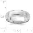 thumbnail image 3 of 14K White Gold Heavy Comfort Fit Brush Satin Fancy Band (Size 7) Made In United States wb108h-7, 3 of 5