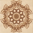 thumbnail image 1 of Ahgly Company Indoor Square Patterned Khaki Gold Area Rugs, 6' Square, 1 of 6